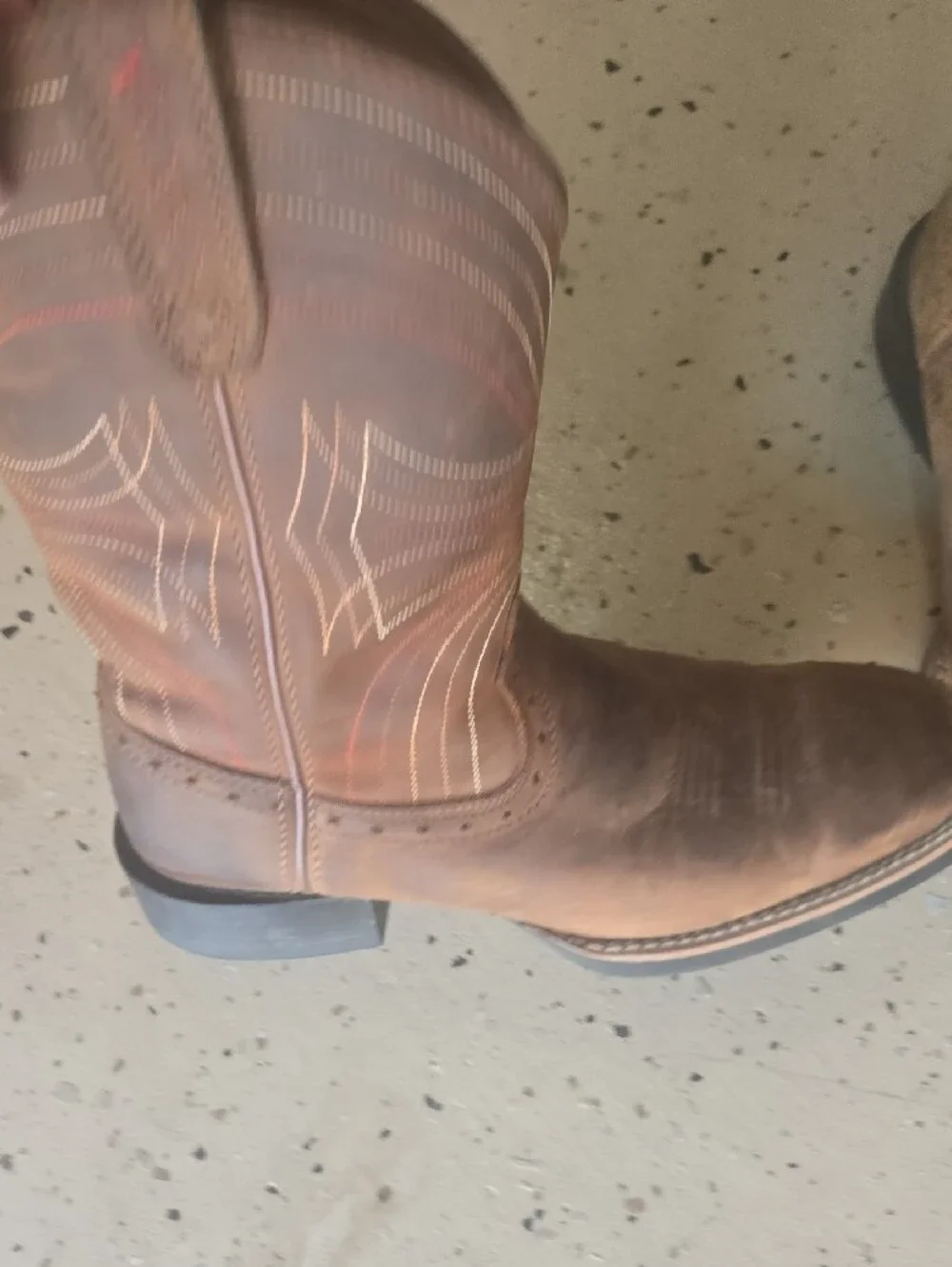Ariat Brown Leather Boot Shaft with Branded Label Sz 7mens